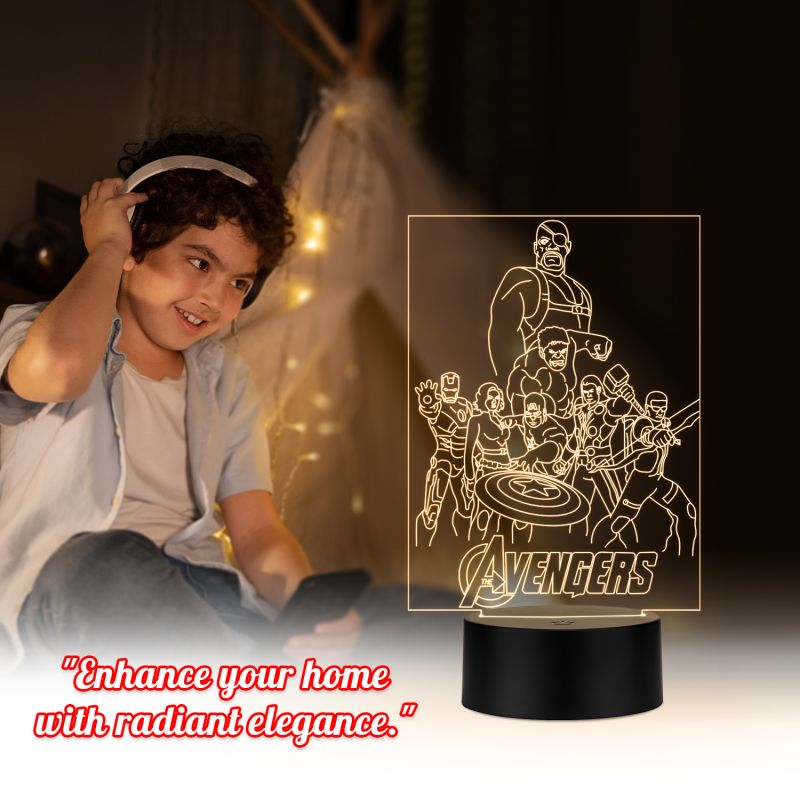 Avengers Characters Design Night Lamp